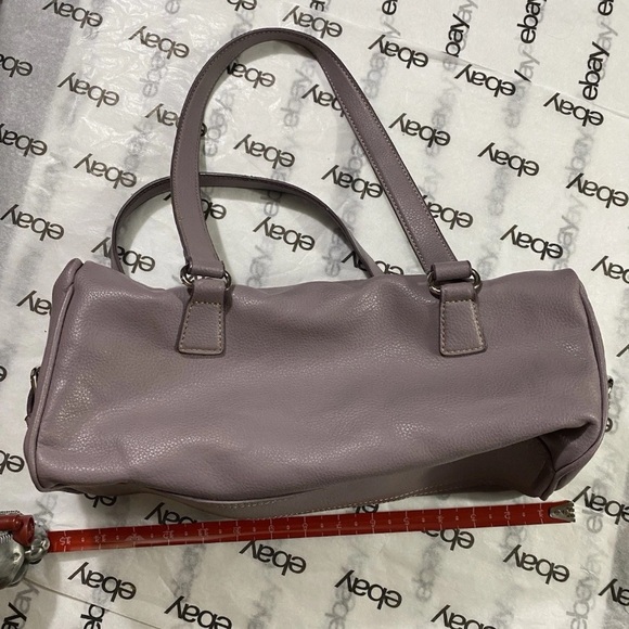 Nine West Handbags - Nine West Lavender Faux Leather Shoulder Bag Purse Barrel Style Pebbled Texture